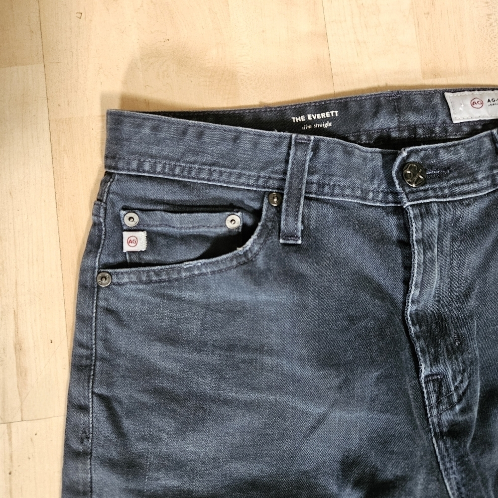 AG Adrian Goldschmied Mens Everett Slim Straight Cloud Soft Denim Jeans sz 30R - Picture 4 of 12